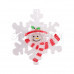 Фигура светодиодная на присоске "Снежинка со снеговиком", RGB, SL501-021