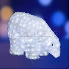 Акриловая светодиодная фигура "Белый медведь" 40см, 752 светодиода, IP 44, понижающий трансформатор в комплекте, NEON-NIGHT