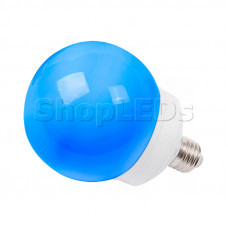 Лампа шар e27 12 LED ∅100мм синяя